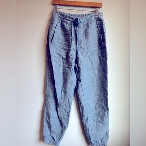 Athleta Linen Jogger Chambray Size 6